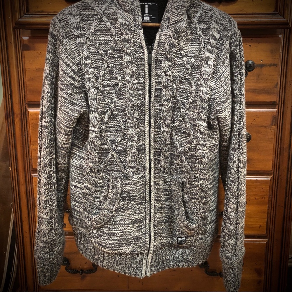 I Jeans by Buffalo Men’s Cable Knit Sweater L